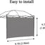 Pared toldo desplegable 10x10ft color gris