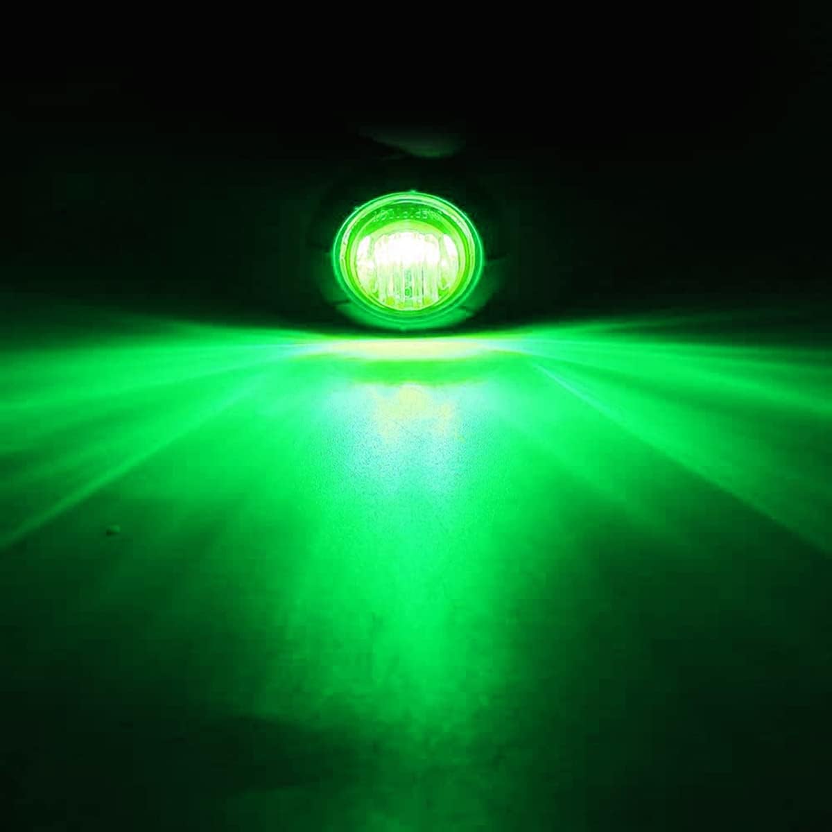 10 Pzas Luces LED Redondas 3/4pulg Verdes Indicador Lateral