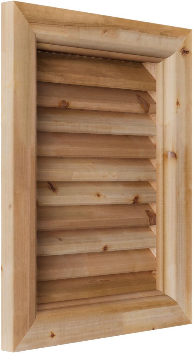 Ventilación vertical 12x30pulg cedro rojo sin terminar