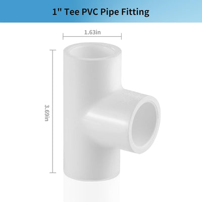 10 Accesorios PVC en T 1pulg para Construcción Invernadero