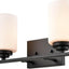 Tocador 2 luces Durham Collection acabado negro
