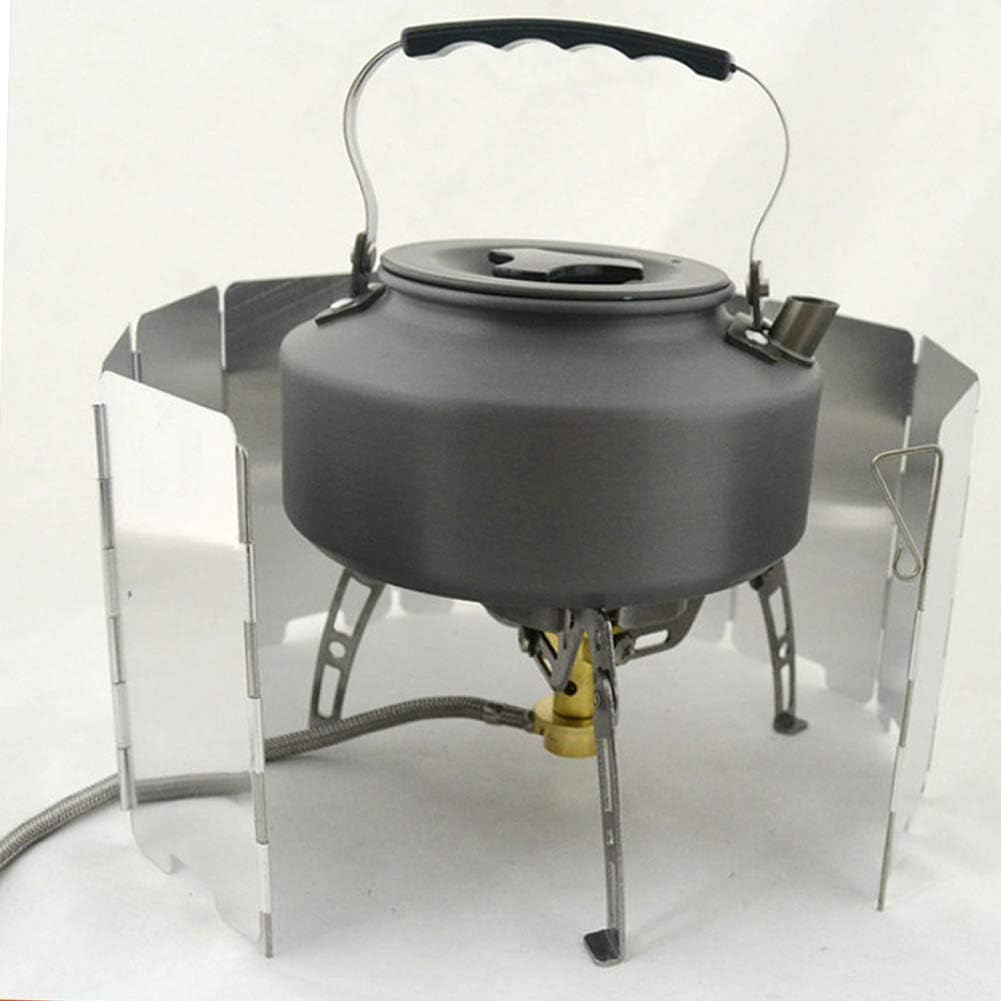 Parabrisas acero inox 11 placas para estufa camping
