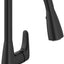 Grifo cocina desplegable con pulverizador negro mate