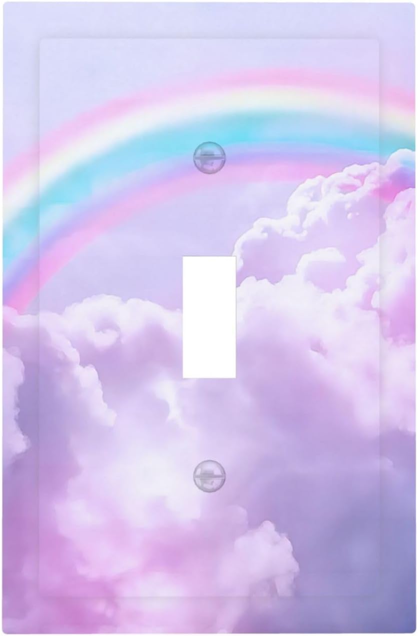 Panel de arte nube rosa interruptor de 1 gang decorativo