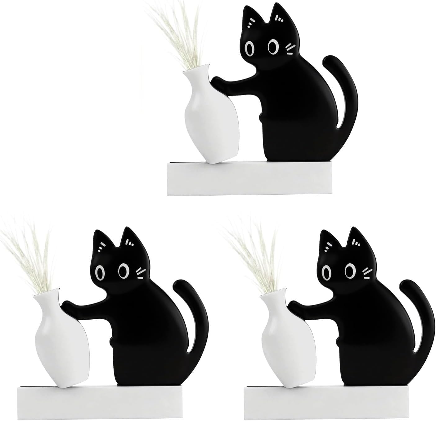 Soporte acrílico para bigotes de gato, jarrón decorativo con imanes para refrigerador