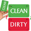 Imán lavavajillas Letrero Clean Dirty Plástico ABS Verde
