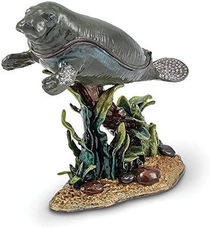 Caja para Baratijas de Tortuga Azul para Decoración de Hogar