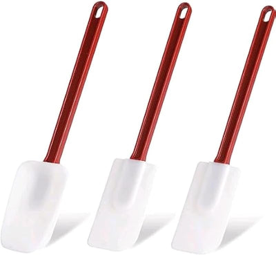 Juego espátula cuchara silicona 14pulg 2 raspadores
