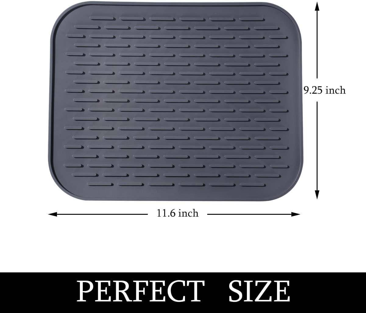 Tapete silicona para secar platos cocina 11.5x9.1pulg