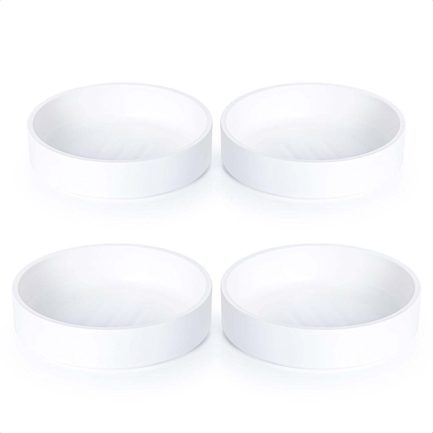 Bandeja drenaje plantas 6" set 4 blanco mate