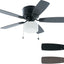 Ventilador techo cadena 42pulg con luz led reversible negro