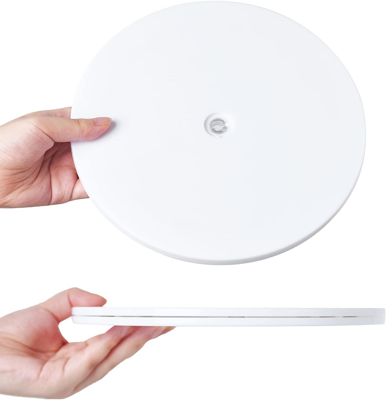 Bandeja giratoria acrílico blanco 9" estante especias