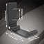 6 Ganchos Plegables Negro Aluminio para Auriculares