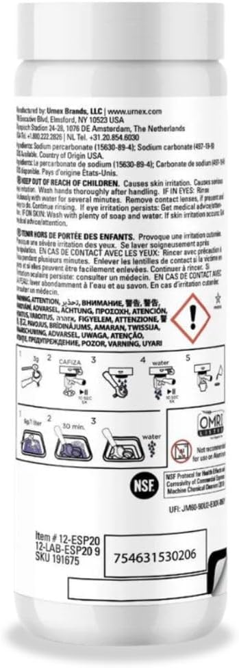 Polvo limpiador profesional para máquina de expreso 566g