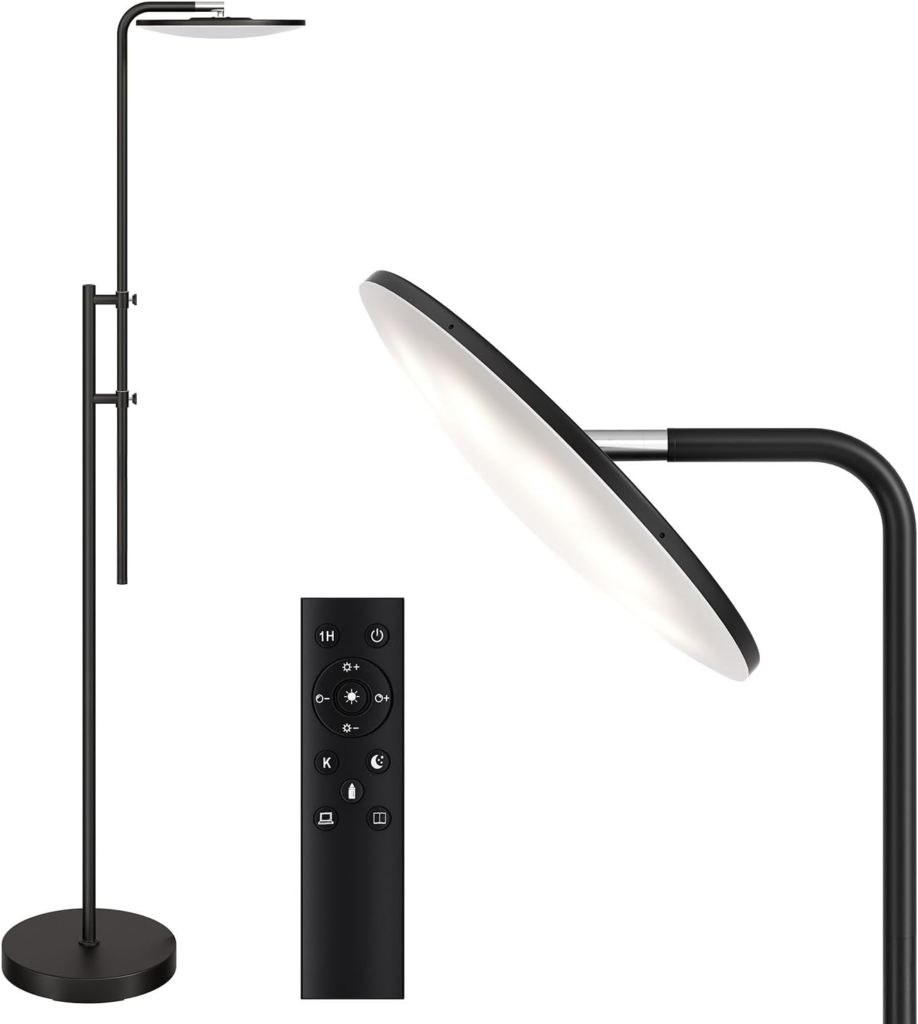 Lámpara pie LED 32W 3000LM ajustable con control remoto