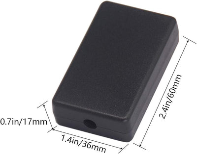 5 Cajas Plástico ABS para Proyectos Eléctricos Negro