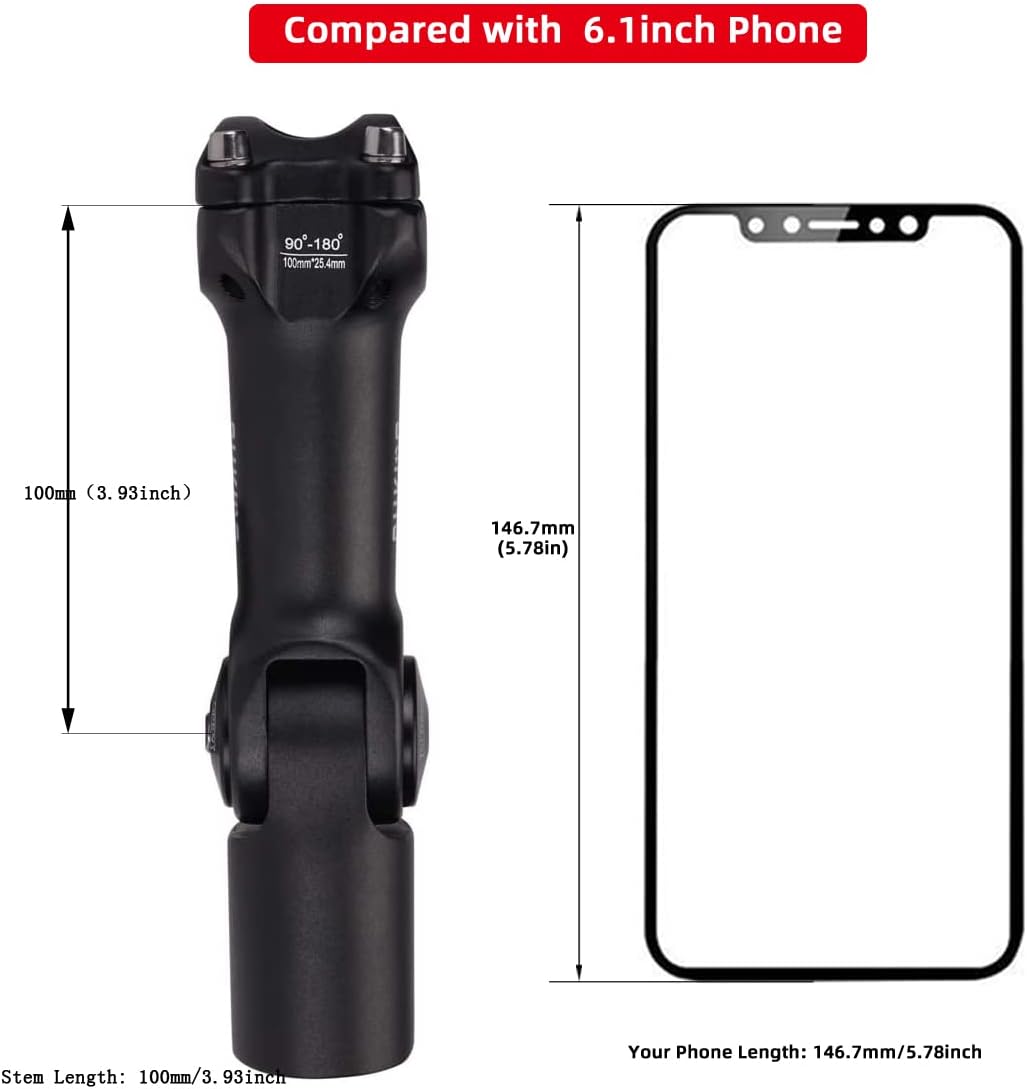 Vástago bicicleta ajustable 31.8mm 60mm negro rojo MTB