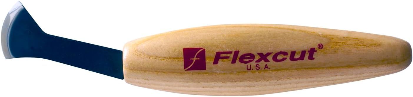 Cuchillo empuje madera acero 1095 bisel 1pulg