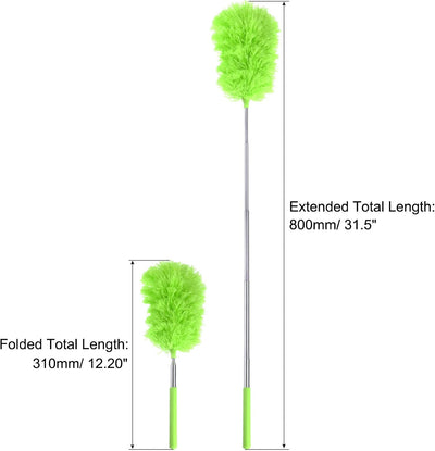 Plumero microfibra extensible 12-31pulg para muebles ventana verde