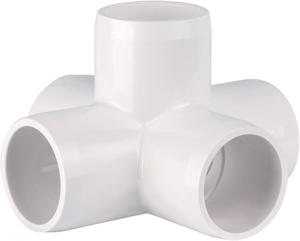 Conectores PVC 3/4 cruz 5 vías 2 pzas