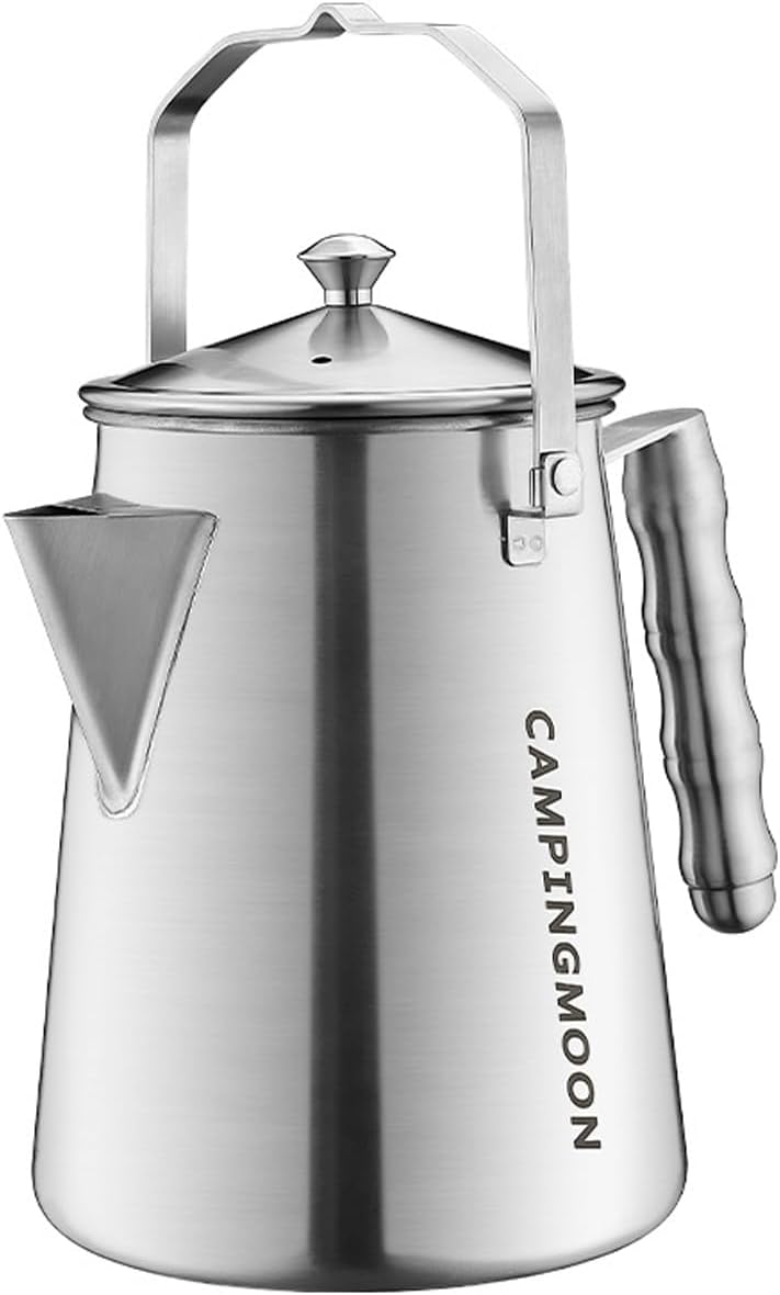 Hervidor té acero inox 1.5L para campamento