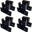 4 Set 8 T de poste a viga acero negro ajustable