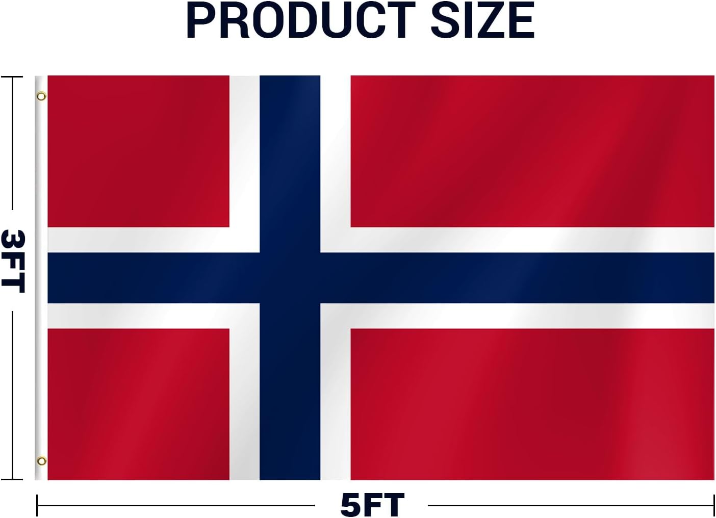 Bandera Noruega 3x5ft para fiestas desfiles eventos