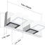 Lámpara Tocador Baño 2 Luces Acrílico Acero Inox