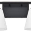 Luminaria Tocador Baño Negro 2 Luces Vidrio Opalino Pared