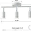 Luz de riel enchufable 3 luces con cable 16.4ft giratorio