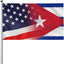 Bandera Cuba y EE.UU. 3x5ft color vivo resistente UV