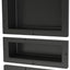 Estante ducha triple nicho negro 16x40x4"