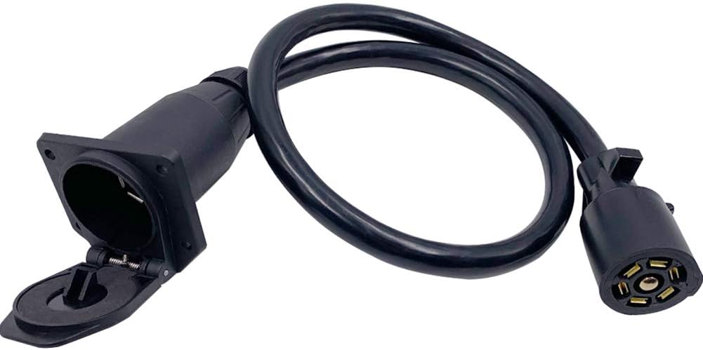 Cable extensión remolque 7 vías conector RV camión impermeable