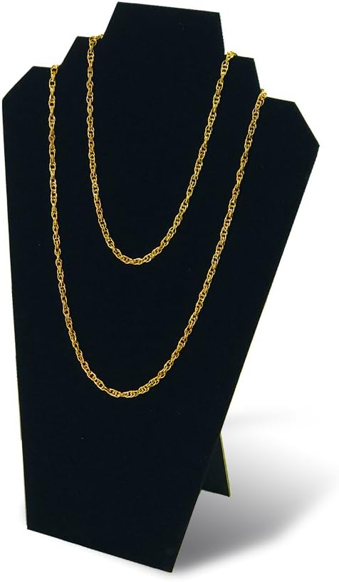 6 Pzas Soporte Joyas Terciopelo Negro 12.5"