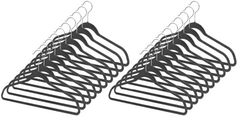 Set 20 perchas plástico Spacemaker color negro