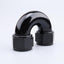 Acoplador giratorio aluminio negro 180 grados
