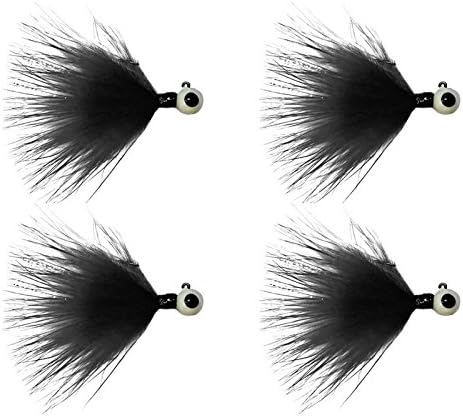 Pluma tungsteno #2 negro nickle anzuelo ancho