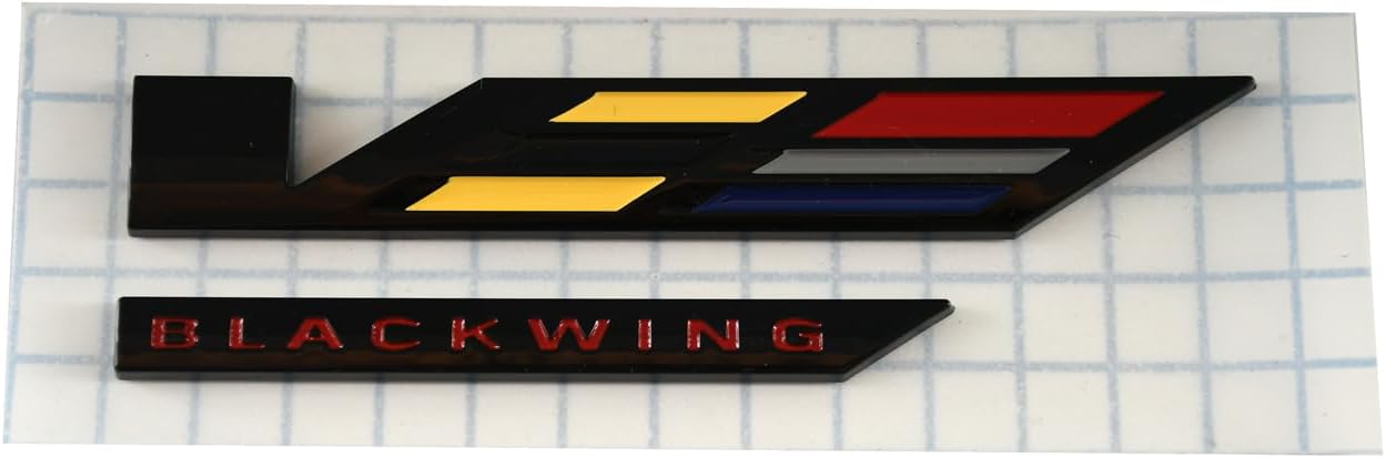 Emblema V-Blackwing para CT4 CT5 2020-24 Negro/Amarillo/Rojo