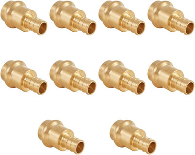 10 Adaptadores PEX Cobre 1/2x1/2 Latón Con Acoplamiento