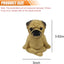 Figura Bulldog Pug meditando para tablero auto decoración