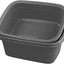 3 Cubos Lavado Plástico Gris 16qt Rectangulares