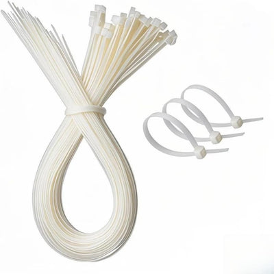 Bridas blancas extralargas 30pulg paquete 10 con nailon 0.36pulg