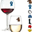 Dijes magnéticos copas vino tema carreras caballos set 7