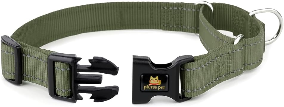 Collar Martingala reflectante para perro XS verde guardabosques