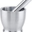 Set 2 Pzas Mortero Acero Inox Cepillado Trituradora Ajo