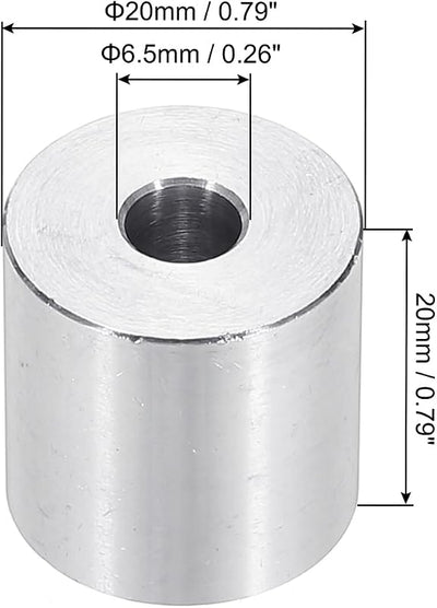 Espaciadores M6 aluminio redondos 1/4x3/4