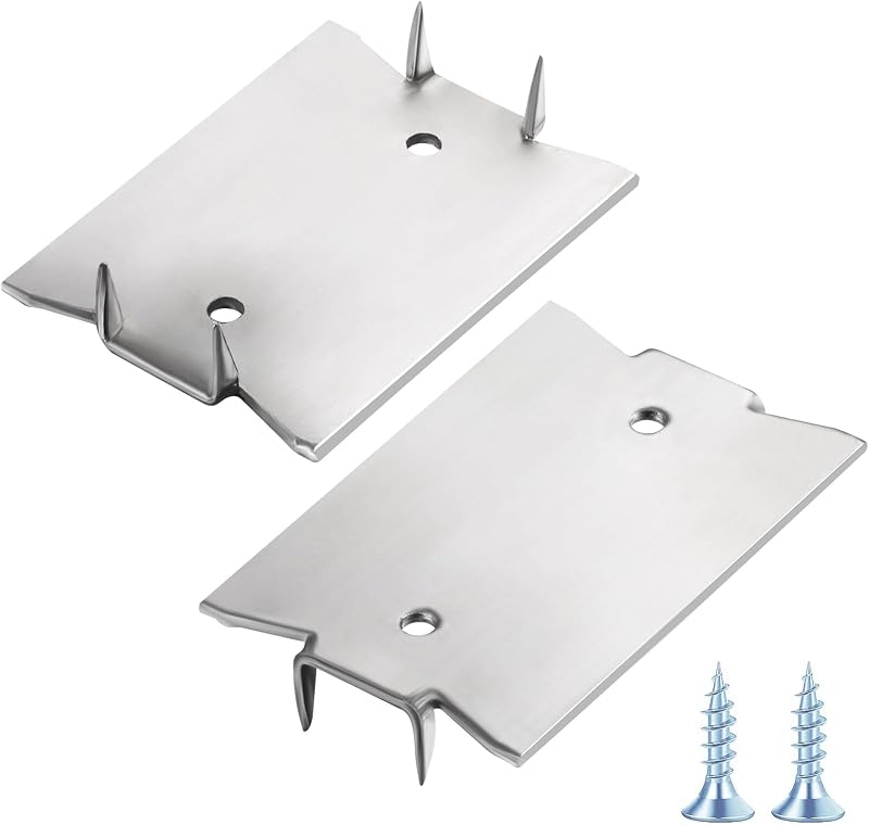 30 Pzas Placa Antiuñas Acero Inox 1.5x2pulg