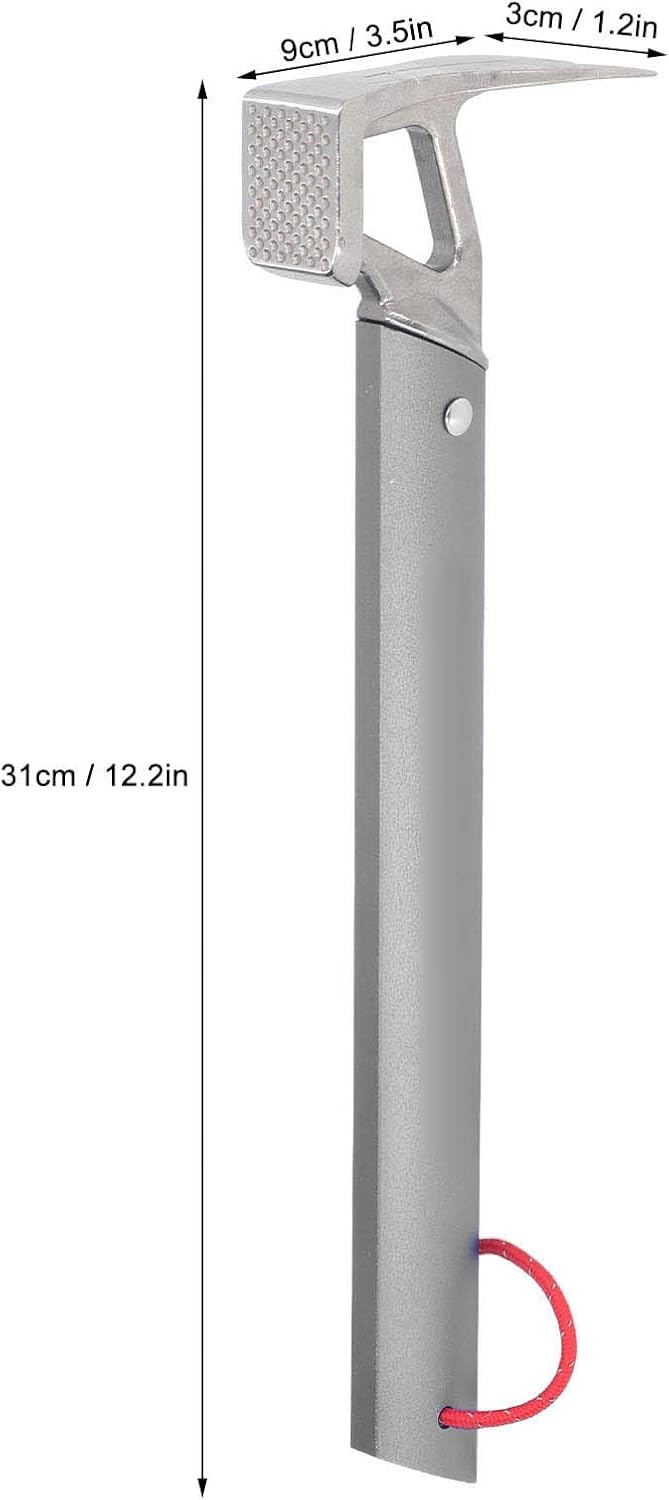 Martillo multifuncional camping acero inox cabeza cuerno