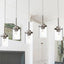 5 Luces Isla Cocina Candelabros Níquel Vidrio