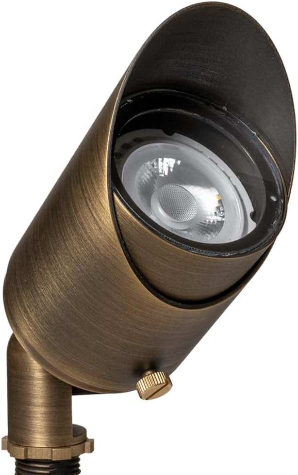 Foco exterior bronce 12V para jardín y patio